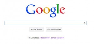 google sopa blackout homepage